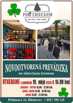 Nová prevádzka: OTVÁRAME