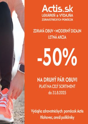 -50% na druhý pár obuvi