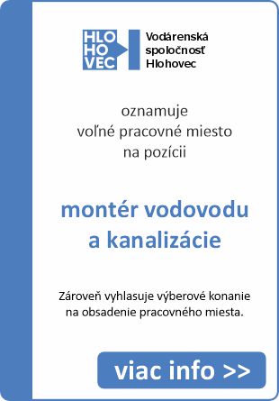 Ponuka práce: MONTÉR vodovodu a kanalizácie